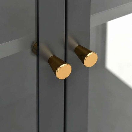 vidaXL ディスプレイキャビネット アントラシート 90x40x180cm スチール&強化ガラス家具