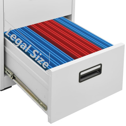 vidaXL ファイルキャビネット ライトグレー 46x62x72.5cm