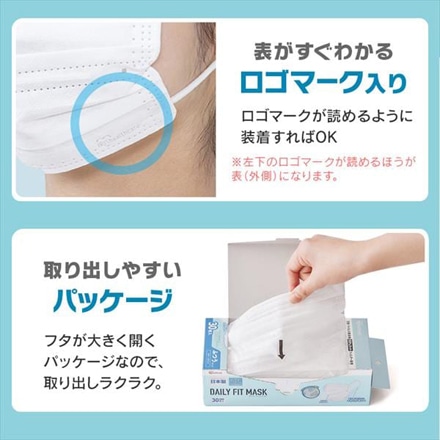 アイリスオーヤマ デイリーフィットマスク ナノエアーフィルタープラス 小さめサイズ 30枚入 PN-DNI30S ホワイト