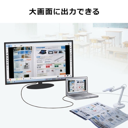 サンワサプライ USB書画カメラ CMS-V46W ホワイト