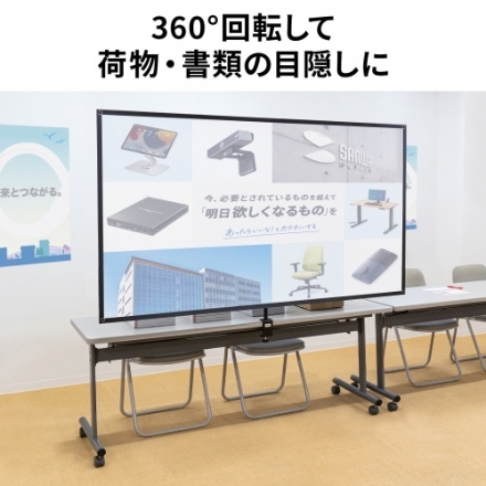 サンワサプライ プロジェクタースクリーン（80型・クランプ式・コンパクト収納） PRS-C80HD ブラック