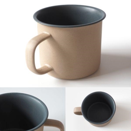 美濃焼 ペアマグカップ - ％PORCELAINS fuac306 【ホワイト×グレイ】