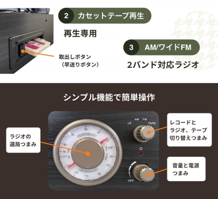 tohshoh 昭和レトロ 簡単コンパクト レコードプレーヤー DS-218RC