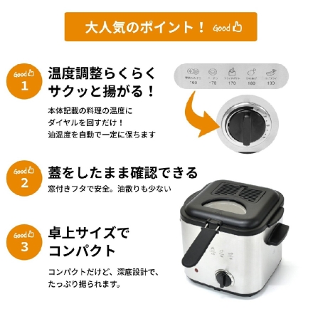 揚げ物ラクラク電気式フライヤー 家庭用 電気フライヤー 卓上フライヤー 揚げ物