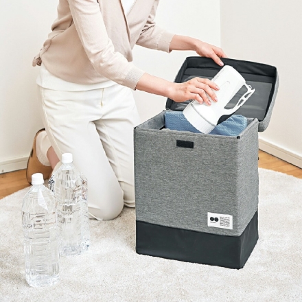 座れる玄関 防災バッグ 防災リュック スツール 持ち出しリュック COGIT グレー