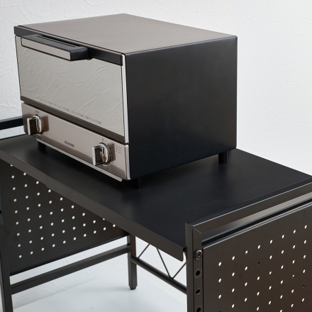 伸縮レンジラック レンジ上収納 1段 ホワイト