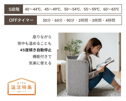 折りたたみ遠赤外線パネルヒーター 毛布付き