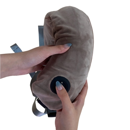 RELAAAX 電動ネック＆ボディリラクサー ネックピロー 空気式 充電式 もみほぐし 寝顔が見えない フード付き