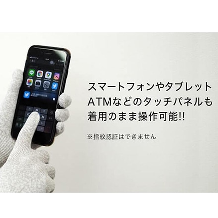 TEMASK 銀の糸・抗菌ウイルス対策手袋 Mサイズ グレー