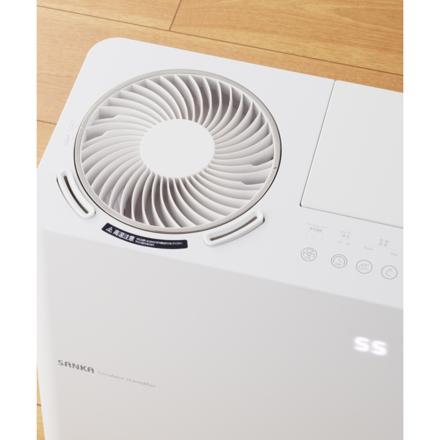 サンカ パワースチーム式加湿器 SSH-8000WH ホワイト サーキュレーター搭載