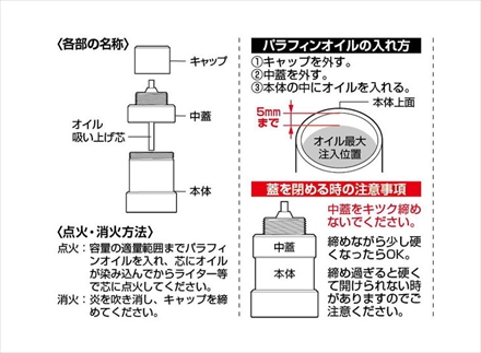 キャプテンスタッグ CS オイルランプ ショート UK-518 ＆ CS オイルランタン用ロート セット