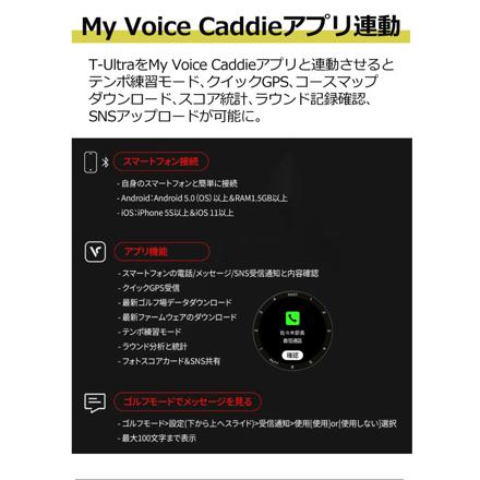 ボイスキャディ GPS ゴルフナビ 腕時計型 Tウルトラ T-Ultra ホワイト & ゴルフボール セット