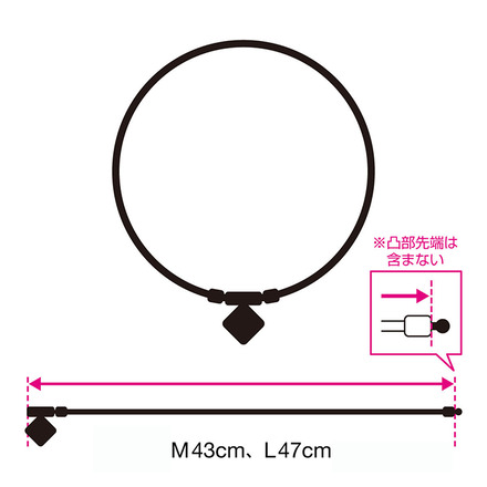 コラントッテ 磁気ネックレス TAOネックレス スリム AURA mini (アウラ ミニ) シャンパンゴールド×ラベンダーラメ DAAAI1113 Mサイズ & ハンドタオル セット