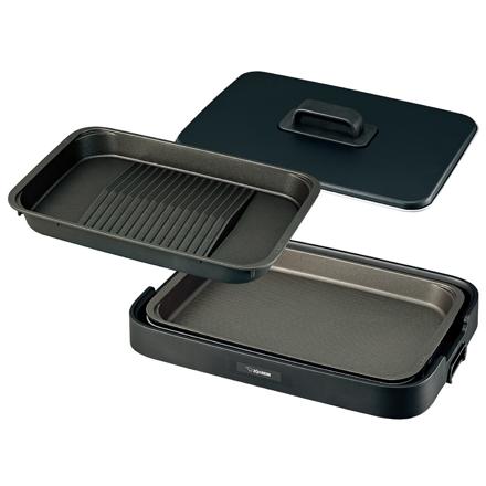 象印マホービン ホットプレート 2枚プレート やきやき EA-KE20-BA ブラック トング クロス セット