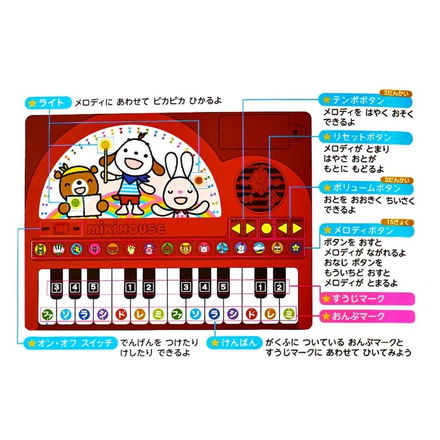 ミキハウス 【ポカポカフレンズのおんがくえほん】ピアノ