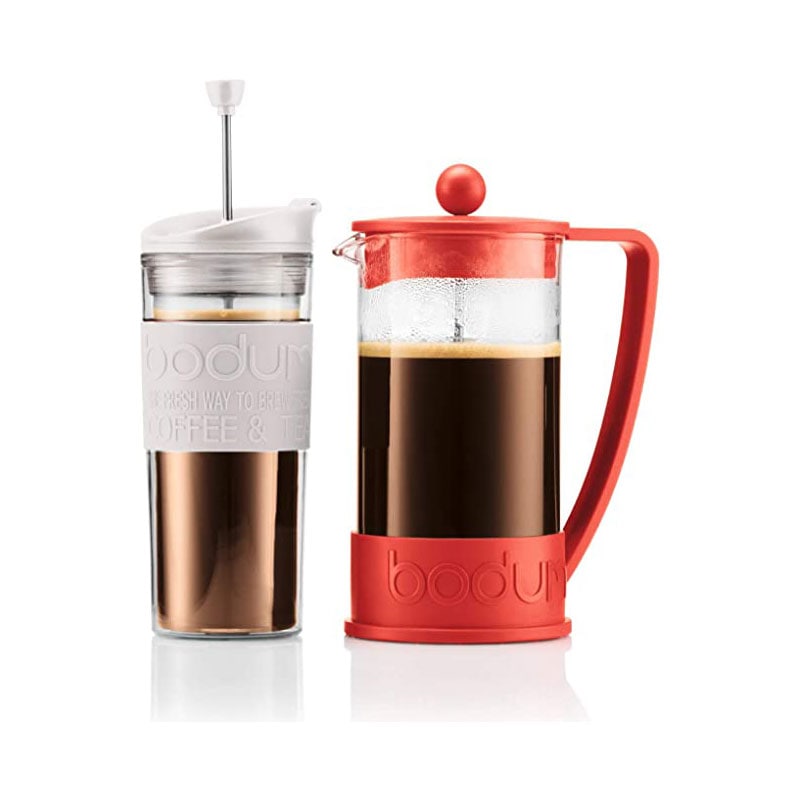 bodum ボダム 携帯用フレンチプレスコーヒーメーカー マグ用リッド付き プラスチック 350ml オフホワイト K11102-913