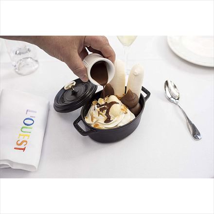 staub ストウブ ピコ・ココット ラウンド 10cm ブラック 40500-101 小さい 両手 鋳物 ホーロー 鍋