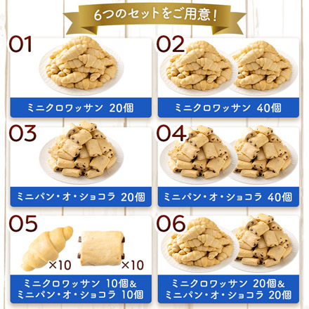 ミニ クロワッサン 冷凍パン 20個 フランス産