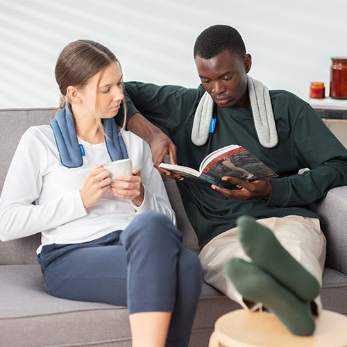 Ostrichpillow HEATED NECK WRAP Midnight Grey