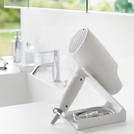 tower タワー 収納付きドライヤー&ヘアーアイロンスタンド ホワイト 1334