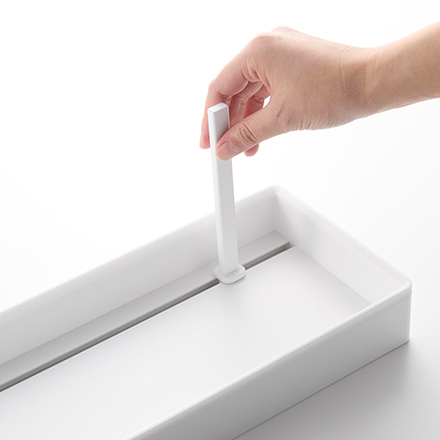 tower タワー シンク下幅調節鍋蓋&フライパン収納スタンド W32 ホワイト 1359