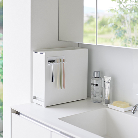 tower タワー 隠せる引き出し収納 ホワイト 1428