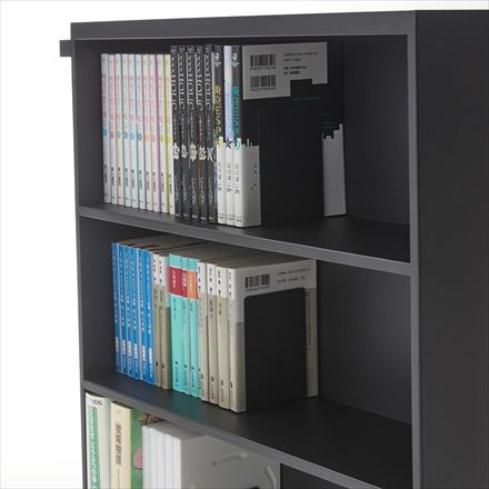 tower タワー ハンドル付き隠せるコミックラック ブラック 1486