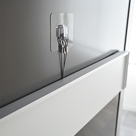 tower タワー マグネット冷蔵庫横隠せるスライドスチールパネル ホワイト 1859