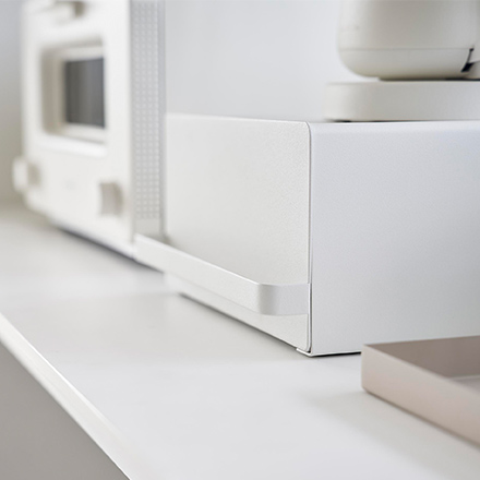 tower タワー 引き出し付きキッチン家電下ラック ホワイト 2018