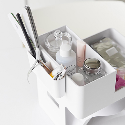 tower タワー ネイルライト&ジェルネイル用品収納ケース ホワイト 2036