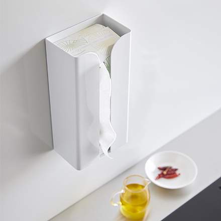 tower タワー マグネットポリ袋&キッチンペーパーホルダー ホワイト 3773