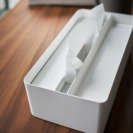 tower タワー 蓋付きペーパータオルケース ホワイト 4761