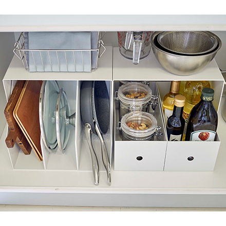 tower タワー 収納ボックス上ラック 2個 ホワイト 5037