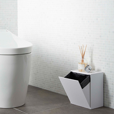 tower タワー ウォールトイレポット&収納ケース ホワイト 5429