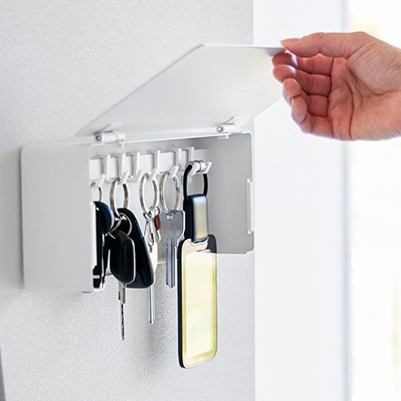 tower タワー 壁付けキーフック ロング ホワイト 10344