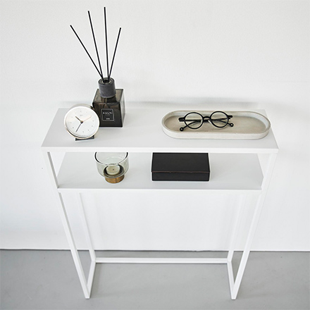 tower タワー 棚付きコンソールテーブル ホワイト 10393