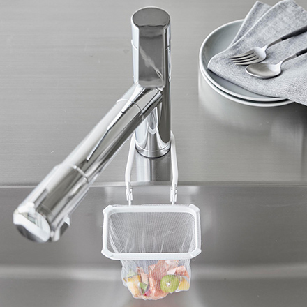 tower タワー 蛇口にかける水切りネットホルダー ホワイト 10515