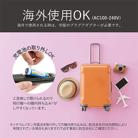 コイズミ コードレスストレートアイロン チャコールグレー KHS-8660/H