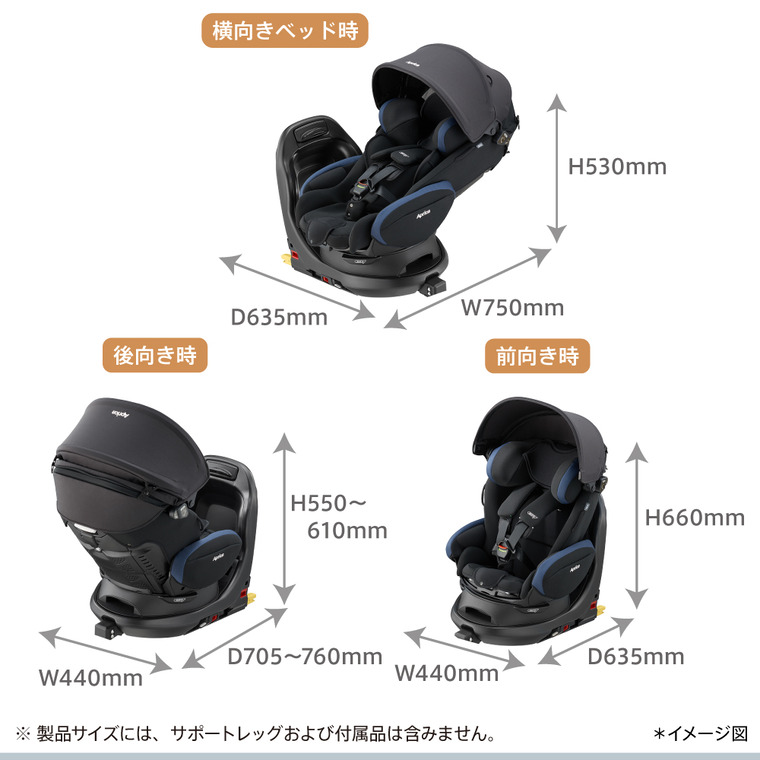 即納 チャイルドシート アップリカ フラディア プラス プレミアム アップリカ / ISOFIX 回転式 【R129適合 ISOFIX 新生児から使える】