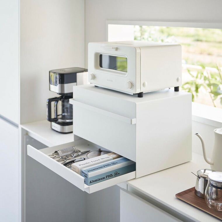 山崎実業 公式 tower ブレッドケース タワー 引き出し型 2段 ブラック 1858