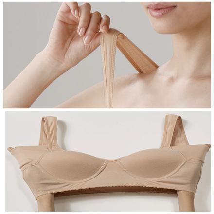 綿100% 脇汗ガードブラ Lサイズ ベージュ