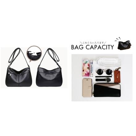 レザー調ショルダーバッグ ブラウン