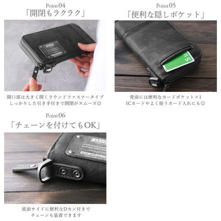 DEVICE MAD ラウンド長財布 長財布 ブラック