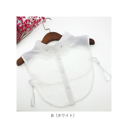 お花形付け襟 hanacollar B（ホワイト）