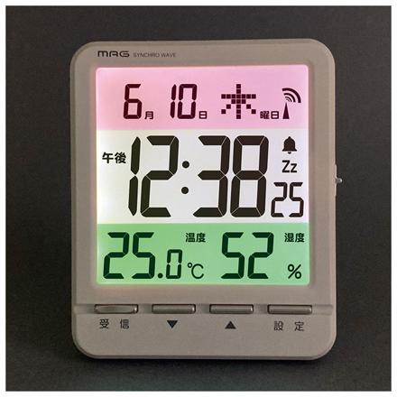 MAG 電波目覚まし時計 スペクトル 電波時計 ホワイト