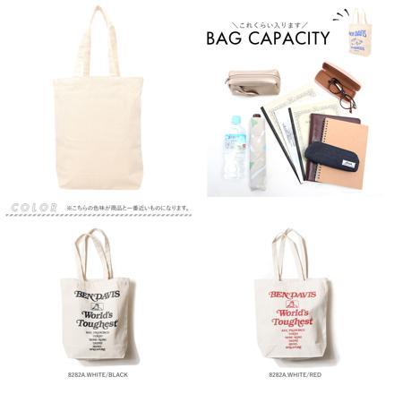 BENDAVIS ベンデイビス ORGANIC COTTON TOTE トートバッグ 8282B.WHITE/BLACK