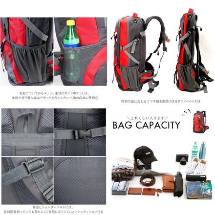 リュック アウトドア 大容量 pmy801 グリーン40L