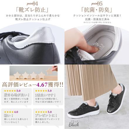 Pansy PS1391 3Eレディーススニーカー 24.5cm ネイビー