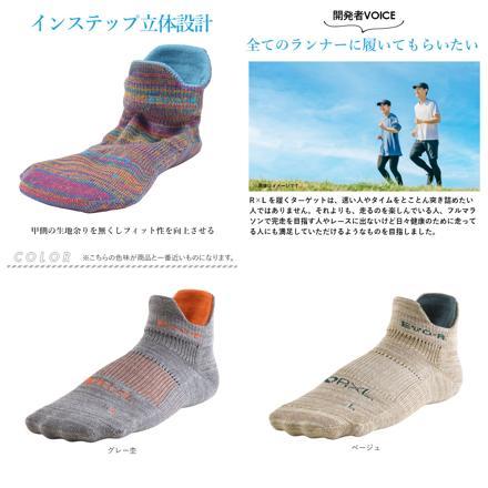 アールエル RｘL SOCKS RNS1001 EVO-R ラウンド型 L(26-28cM) ミックス/スカイ