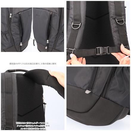 Rename ナイロン ダブルジップバックパック ホワイト/ブラック